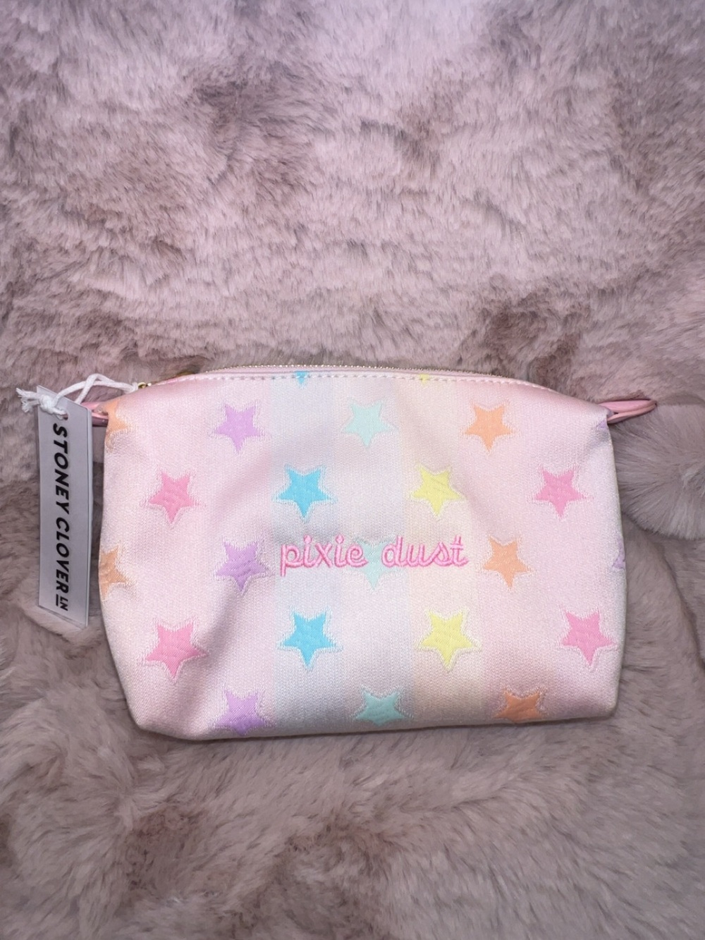 Stoney Clover x Park & Beach small pouchette pouch NWT “pixie dust” embroidered